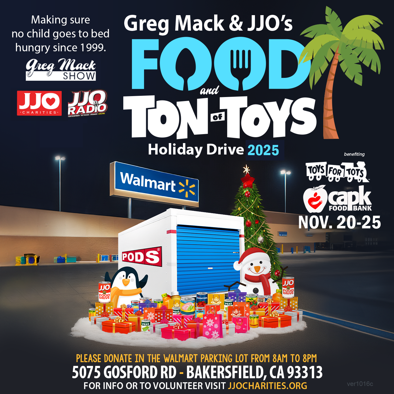 Greg Mack & JJO's Ton of Toys and Holiday Food Drive
