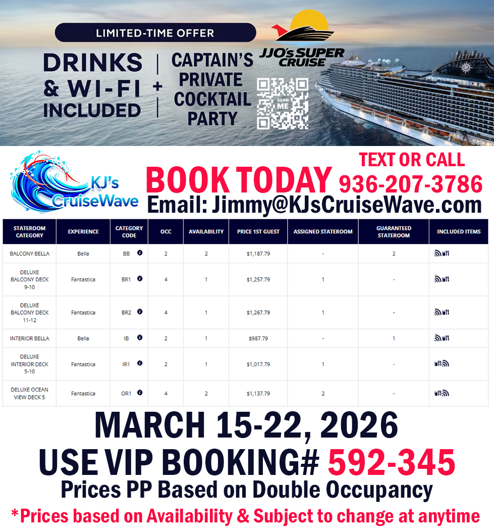 JJO's Super Cruise #7 Pricing
