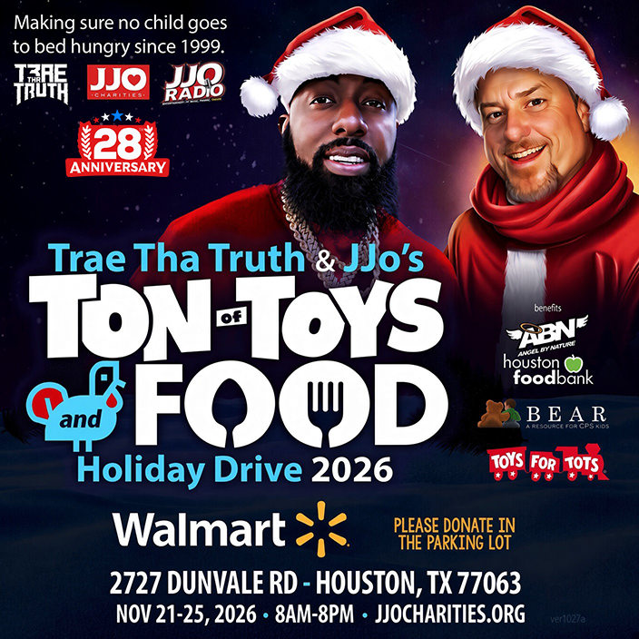Trae Tha Truth & JJO's Ton of Toys Holiday Drive Houston