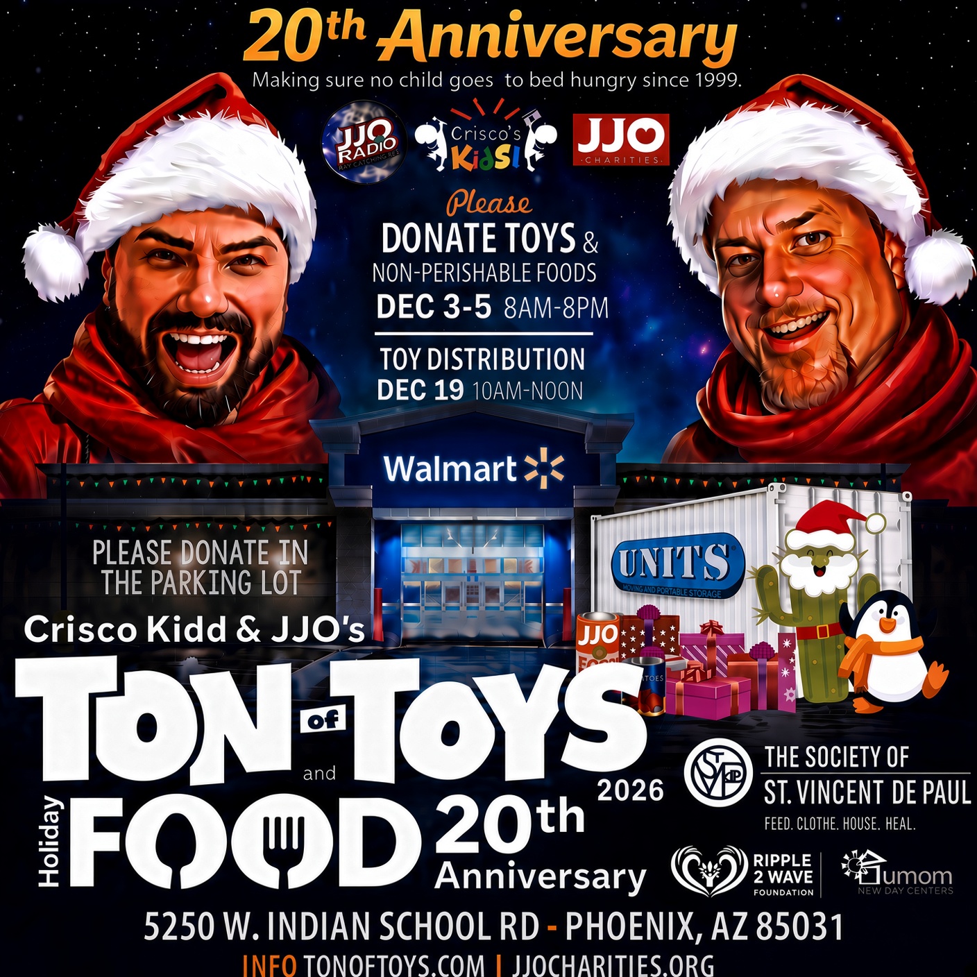 Crisco Kidd & JJO's Ton of Toys Holiday Drive Phoenix